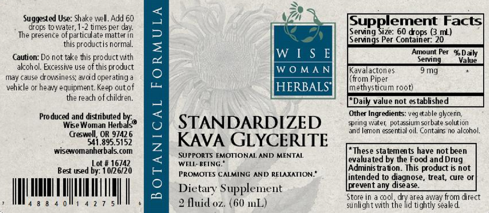 Standardized Kava Glycerite