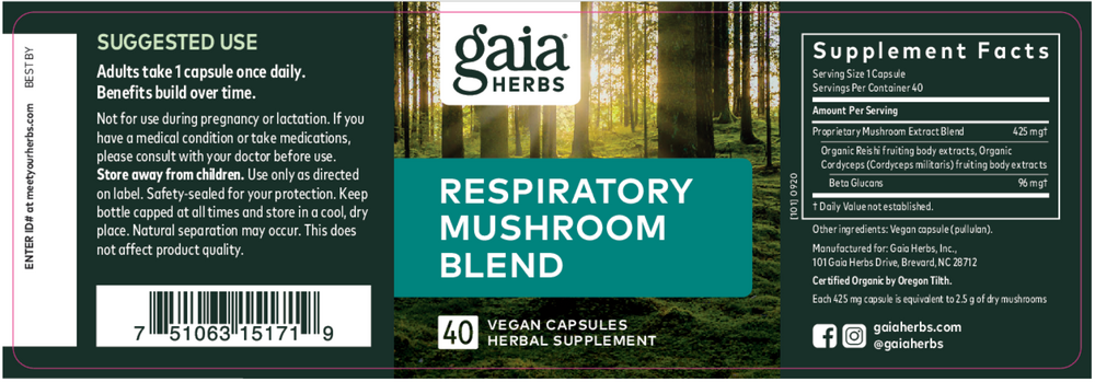 Respiratory Mushroom Blend Capsules