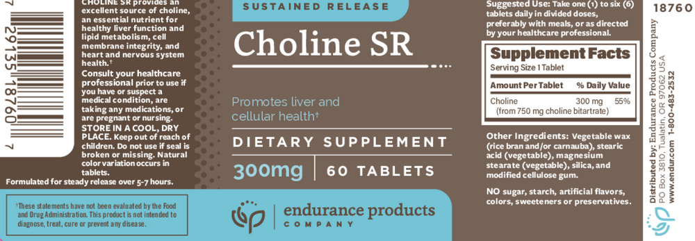Sustained Release Choline SR 300mg