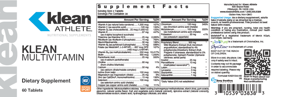 Klean Multivitamin (California Only)