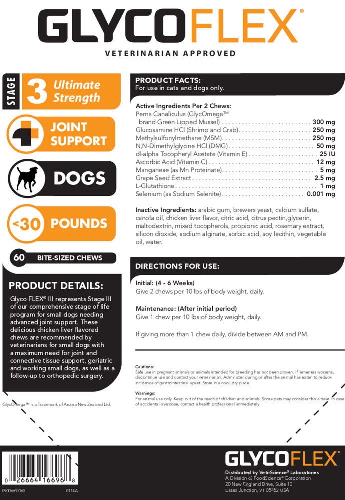 Glyco-Flex III Mini Bite-Sized Chews