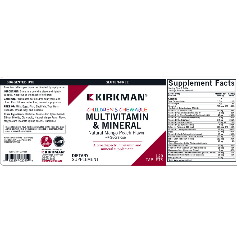 Children's Chewable Multi-Vitamin Mineral Wafers Chews
