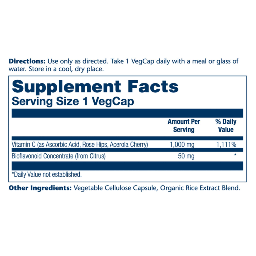 Vitamin C with Rose Hips, Acerola & Bioflavonoids 1000mg