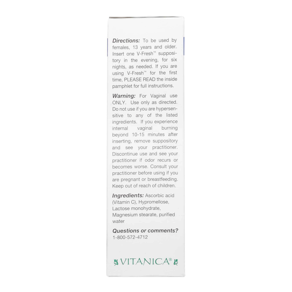 V-Fresh™ Vaginal pH Support Suppositories