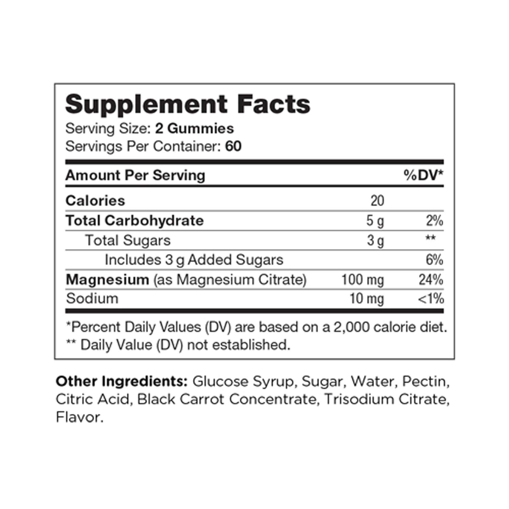 Magnesium Gummies, Raspberry Flavor