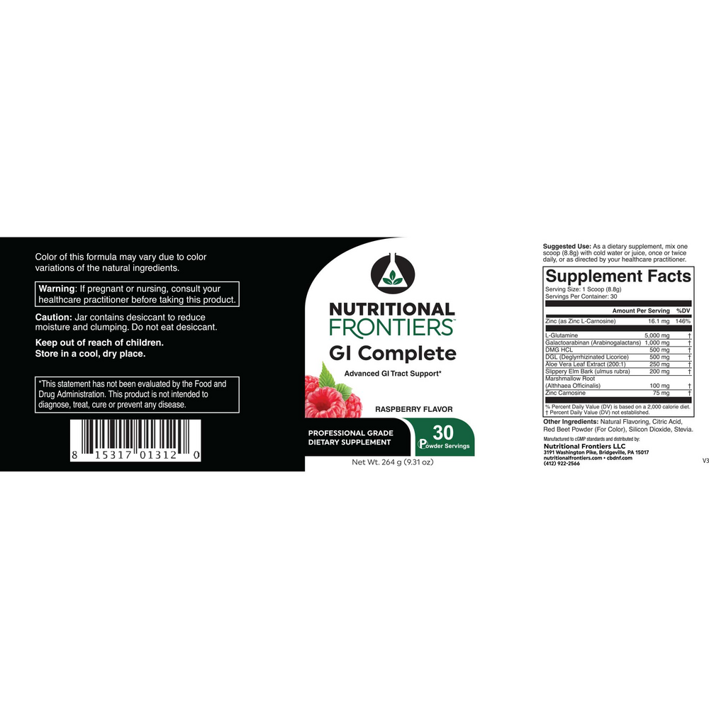 GI Complete Powder, Raspberry (California Only)