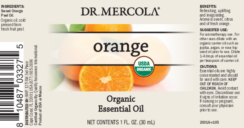 Organic Orange Essential Oil