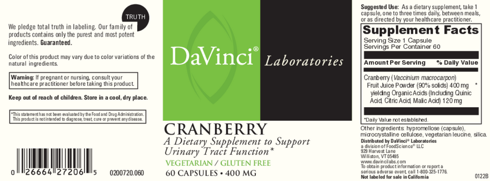 Cranberry 400mg
