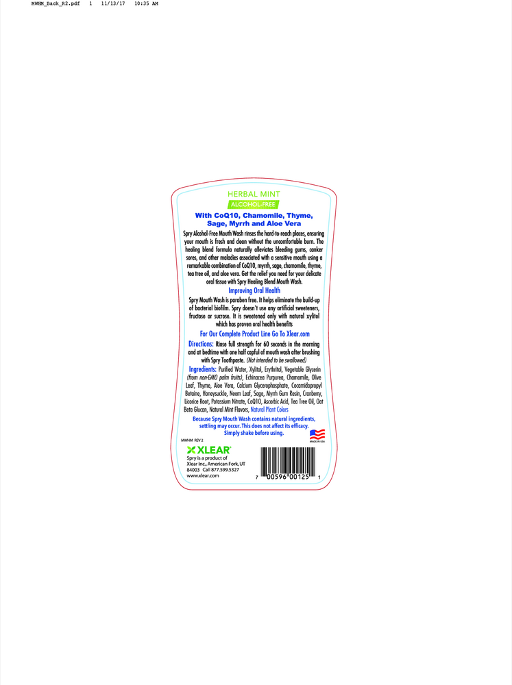 Spry Herbal Mint Mouth Wash Alcohol Free