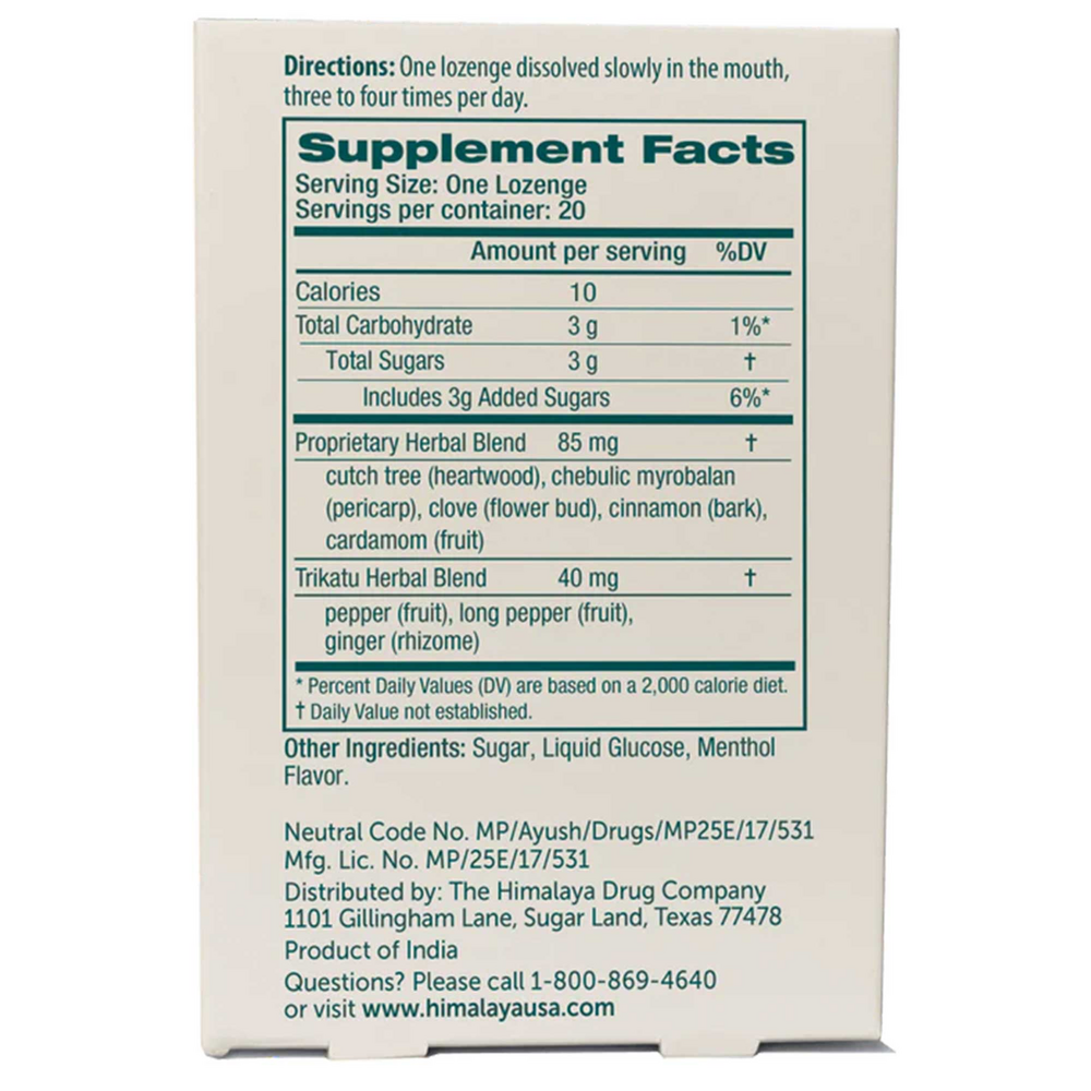 Koflet Lozenges®, Menthol