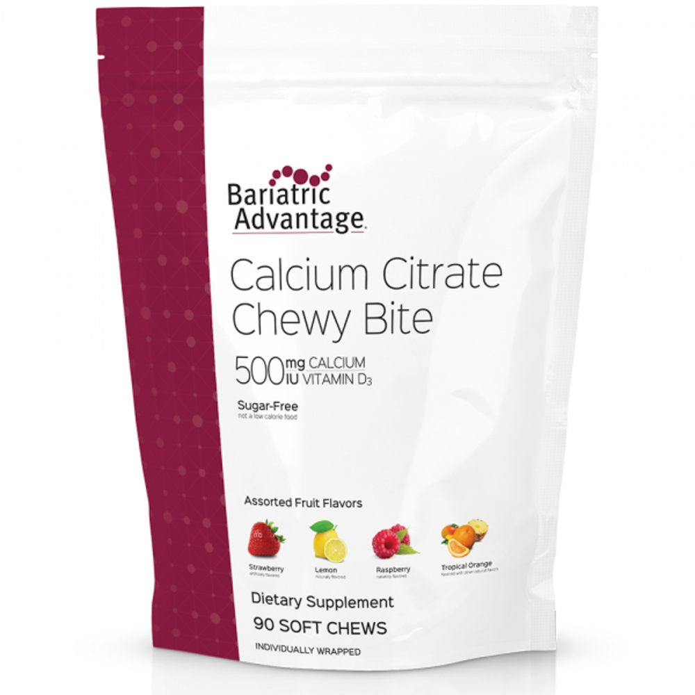 Calcium Citrate Chewy 500mg Assorted Fruit Flavors