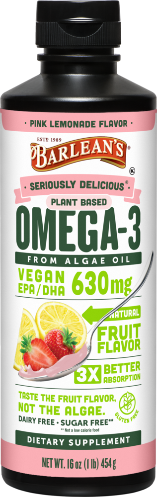 Seriously Delicious Omega-3 from Algae Oil Pink Lemonade