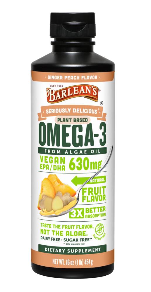 Seriuosly Delicious Omega-3 from Algae Oil Ginger Peach