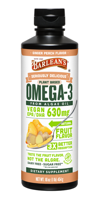 Seriuosly Delicious Omega-3 from Algae Oil Ginger Peach
