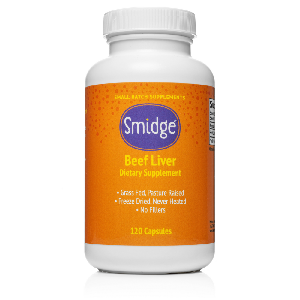 Smidge® Beef Liver Capsules - Protein & Vitamin A - Grass-fed - 120 capsules