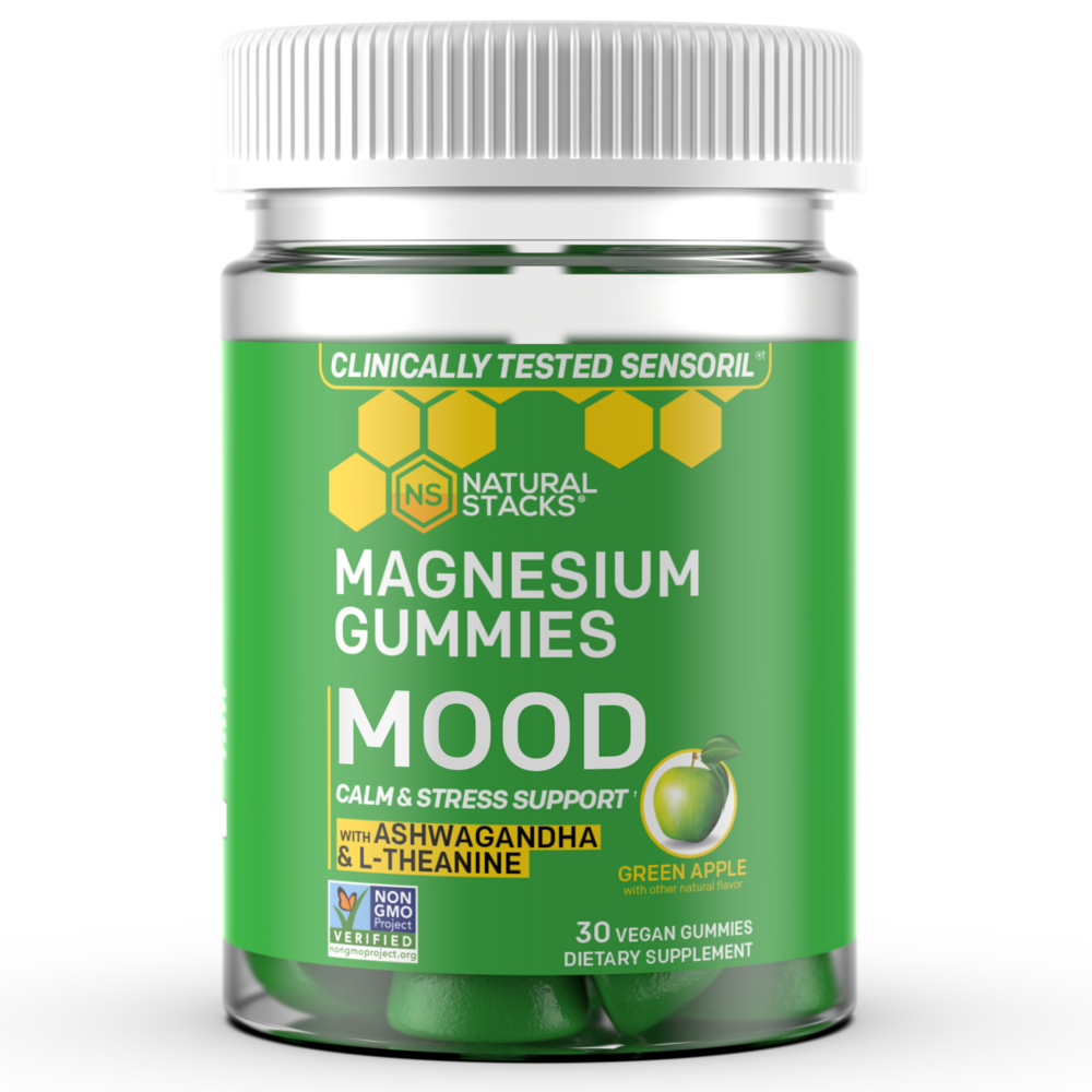 Mood Magnesium Gummies with Ashwagandha & L-Theanine, Green Apple