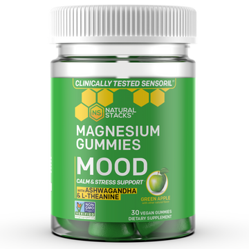 Mood Magnesium Gummies with Ashwagandha & L-Theanine, Green Apple