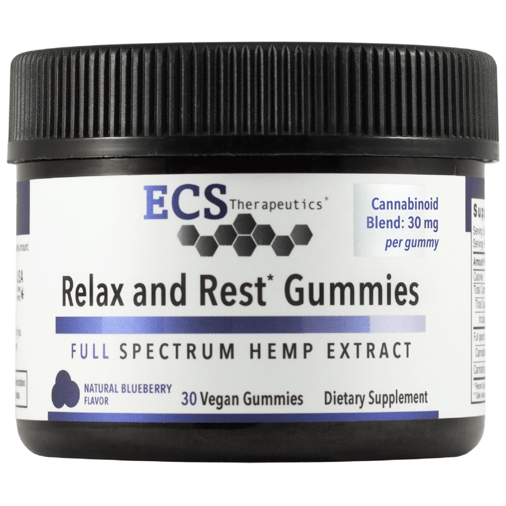 Relax and Rest Gummies (Full Spectrum Hemp) Natural Blueberry