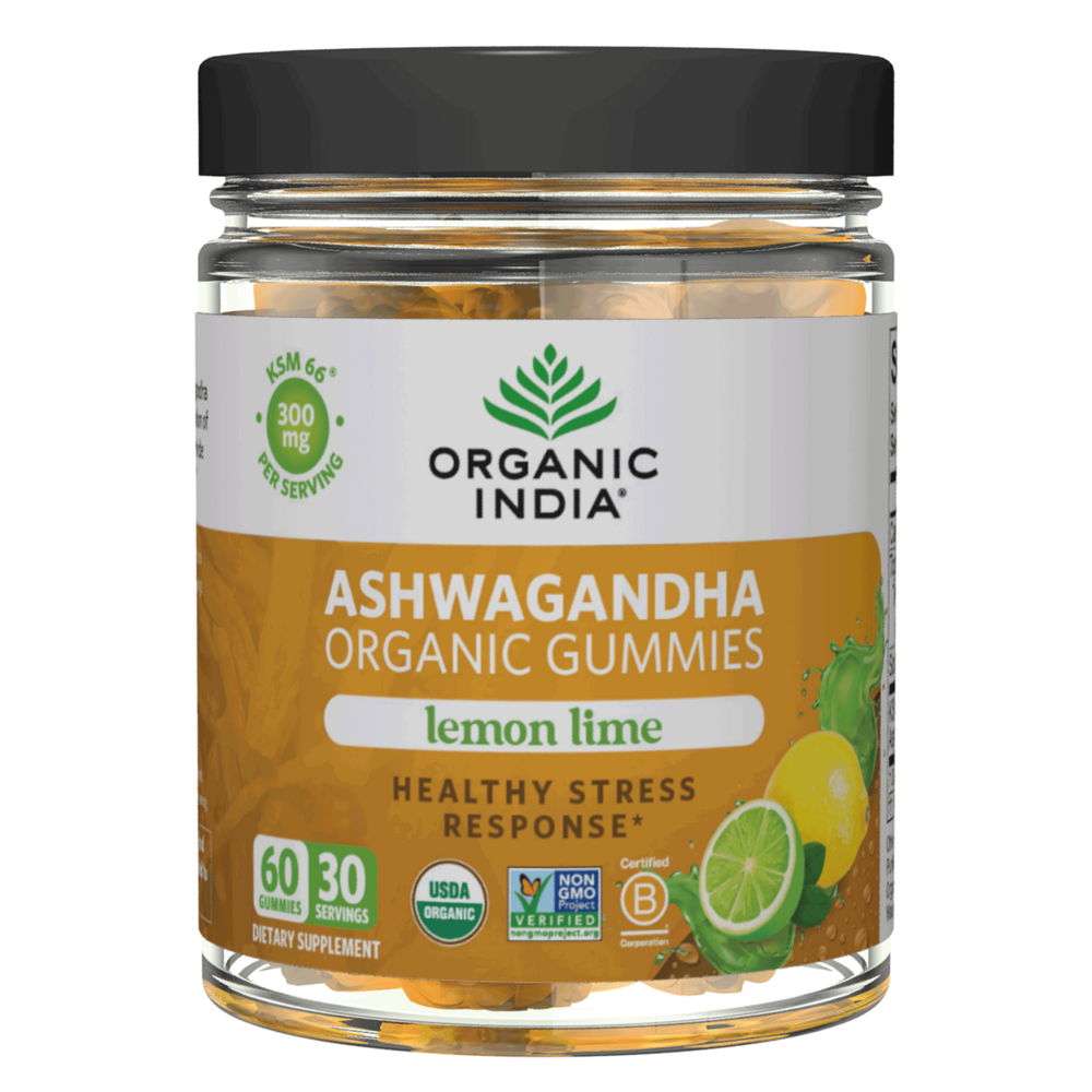 Organic Ashwagandha Gummies, Lemon Lime