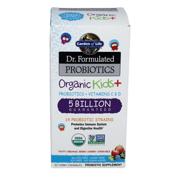 Dr. Formulated Probiotics Organic Kids+, Berry Cherry