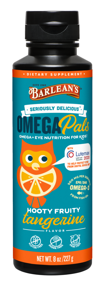 Seriously Delicious Omega Pals Hooty Fruity Tangerine Fish Oil + Eye Nutrition