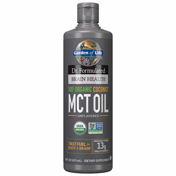 Dr. Formulated Brain Health 100% Organic Coconut MCT Oil