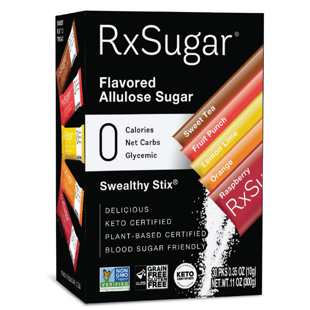 RxSugar Flavored Allulose Sugar Swealthy Stix