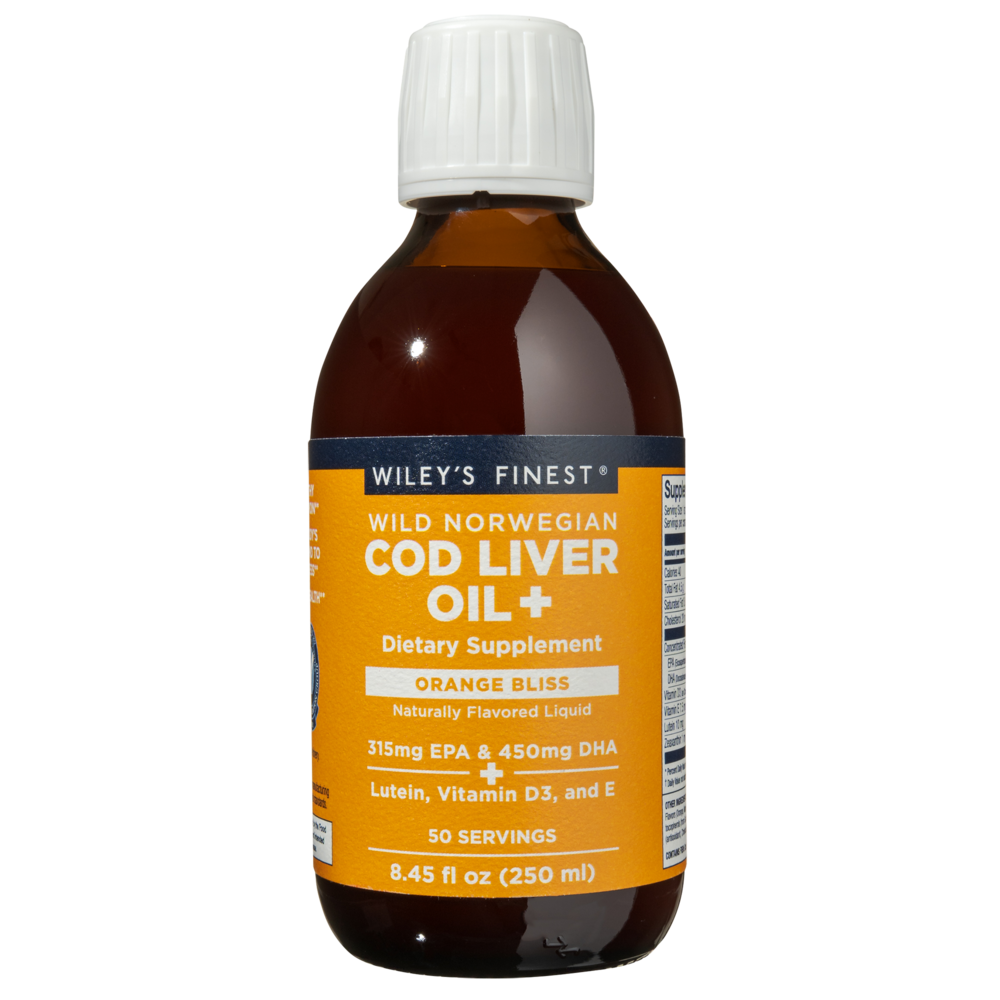 Wild Norwegian Cod Liver Oil+, Orange Bliss Flavor