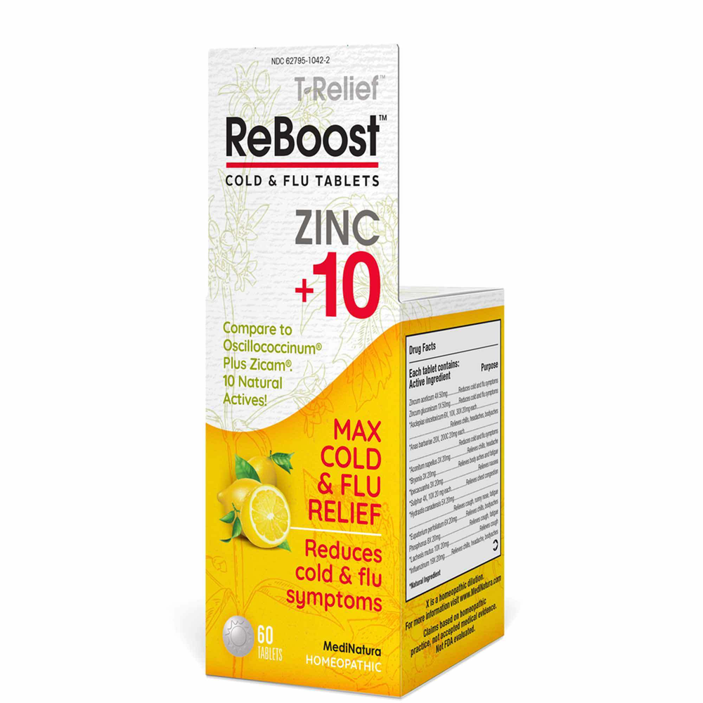 ReBoost Cold & Flu Tablets Zinc +10 Lemon