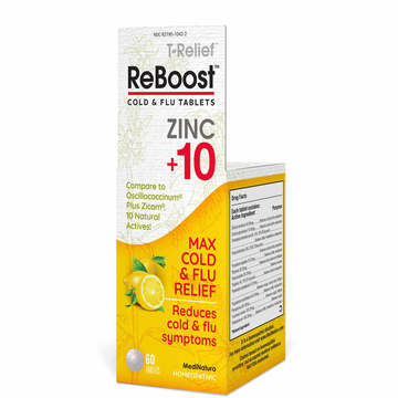 ReBoost Cold & Flu Tablets Zinc +10 Lemon