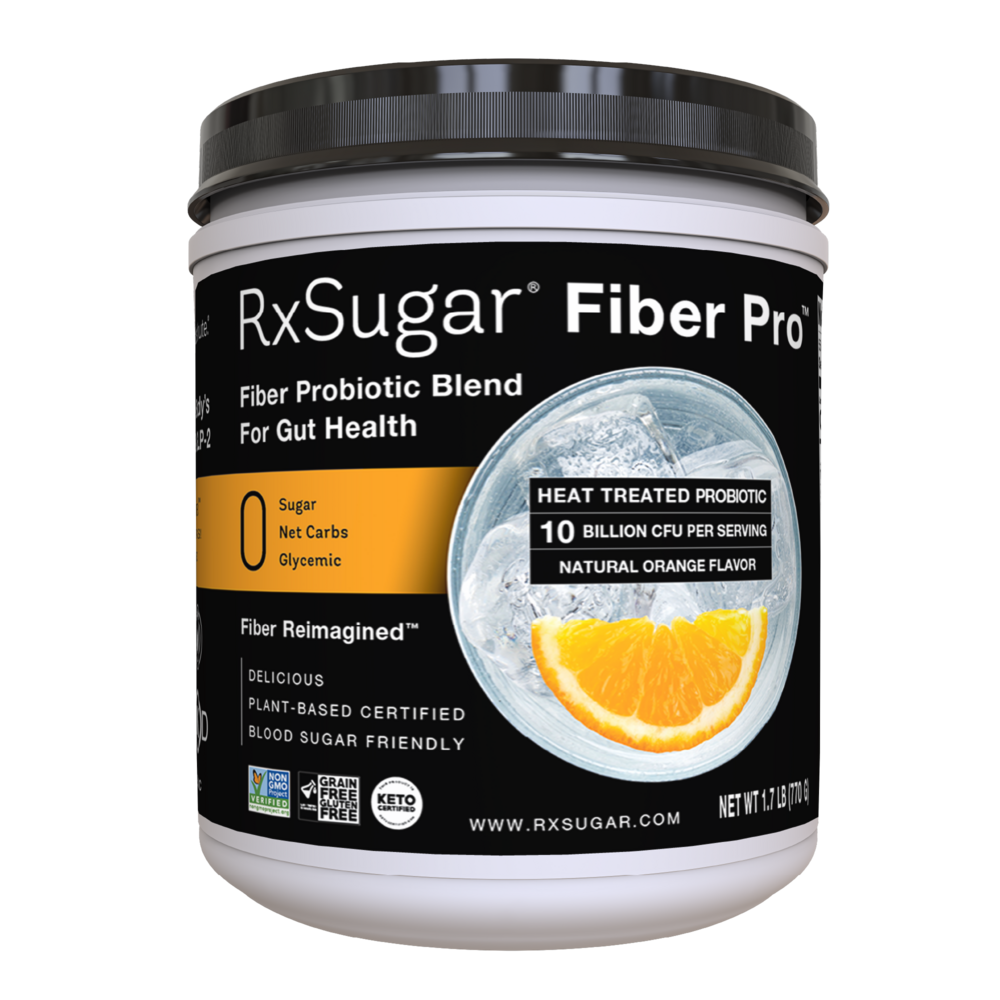RxSugar Fiber Pro, Probiotic Blend, Orange Flavor