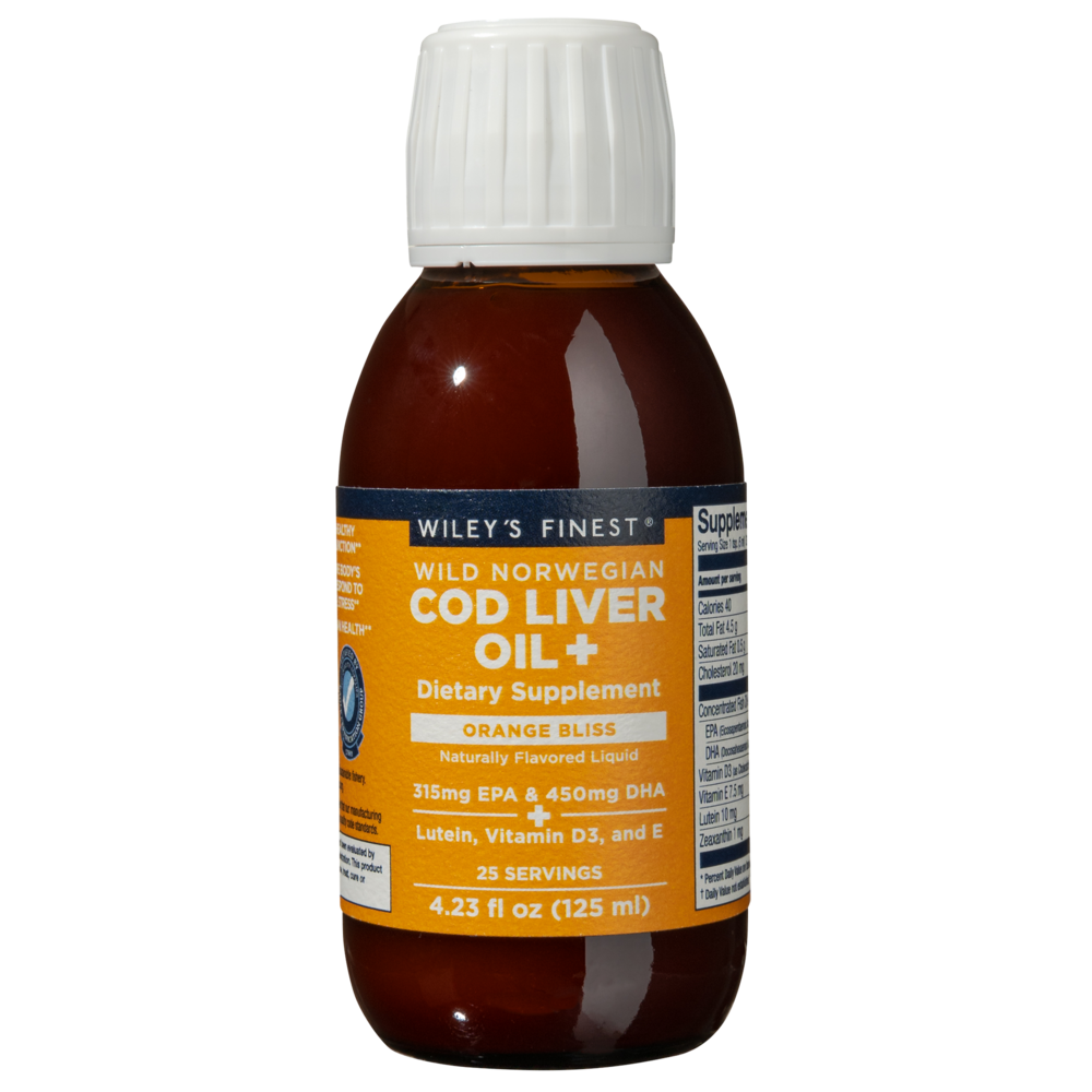 Wild Norwegian Cod Liver Oil+, Orange Bliss Flavor