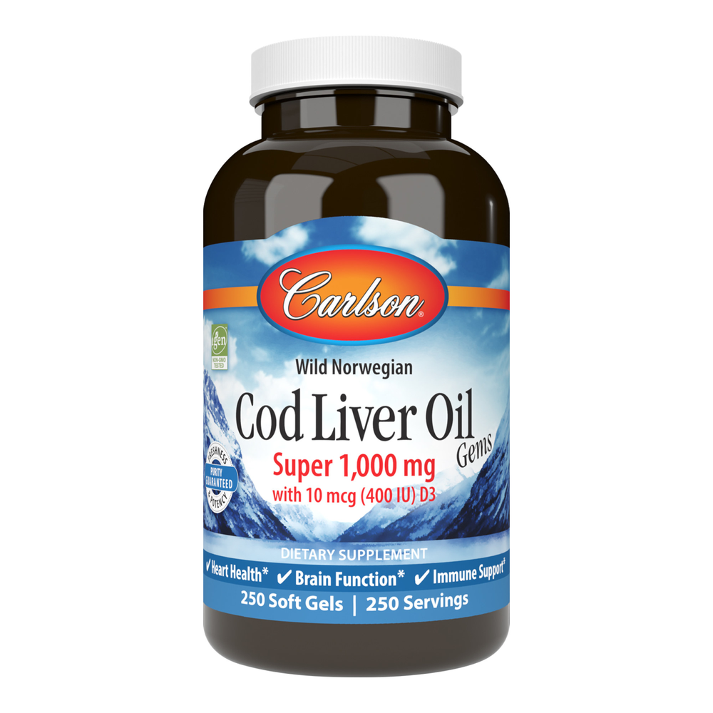 Cod Liver Oil Gems™, Super 1,000 mg