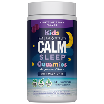 CALM Kids Sleep Gummies Magnesium Citrate with Melatonin, Berry