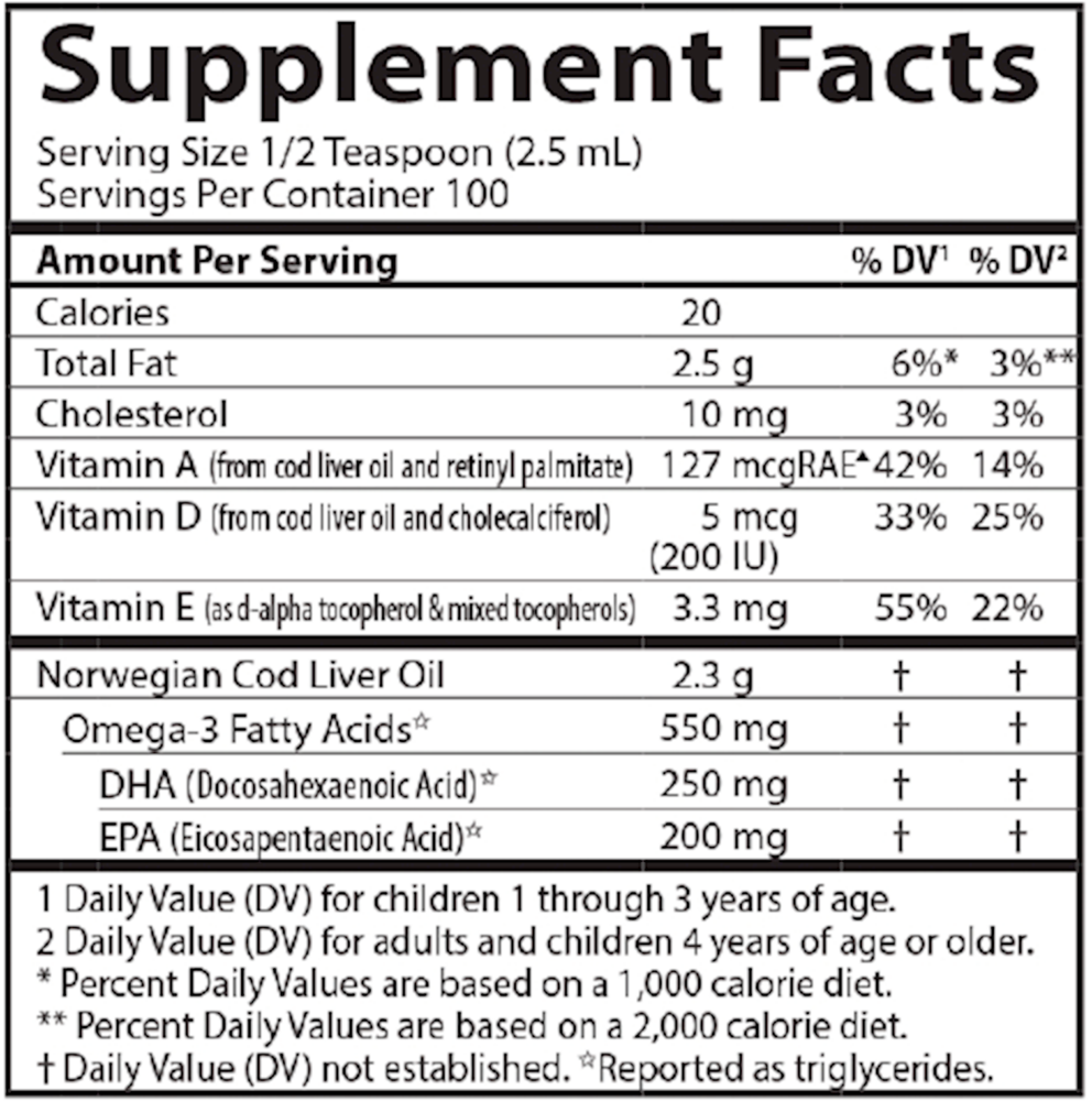 Kids Cod Liver Oil Lemon