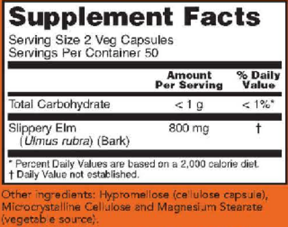 Slippery Elm 400mg