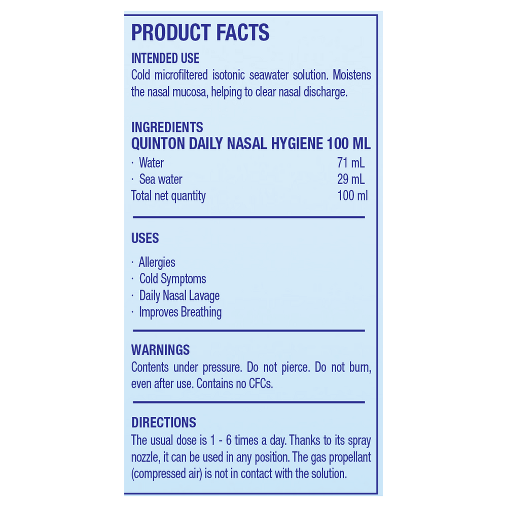 Quinton Daily Nasal Spray - Isotonic