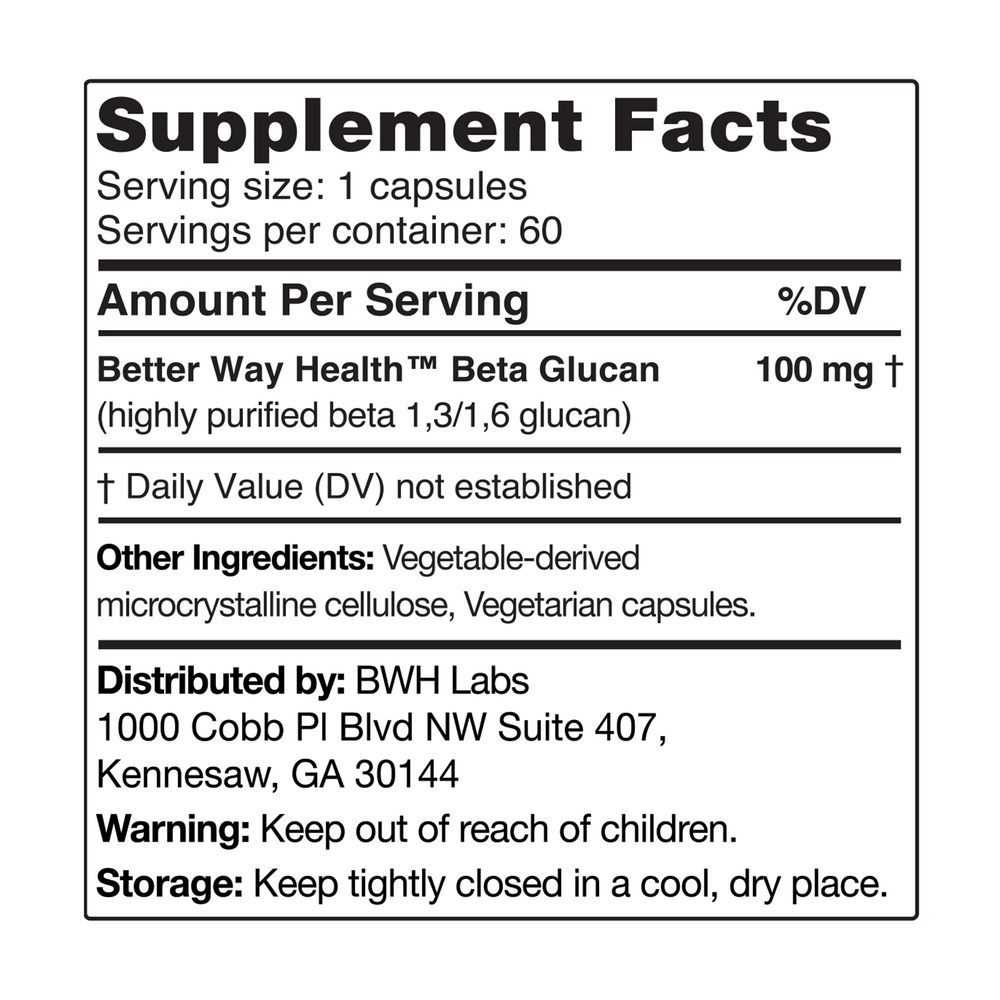 Beta Glucan 100mg