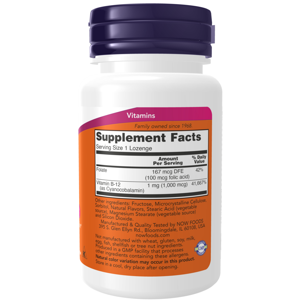 Vitamin B-12 (1000mcg) w/Folic Acid Chewable