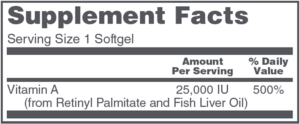 Vitamin A 25,000 IU