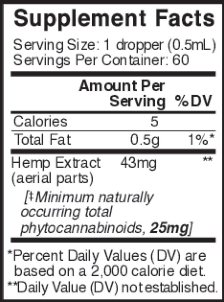 Original Formula Hemp Extract 50mg - Mint Chocolate