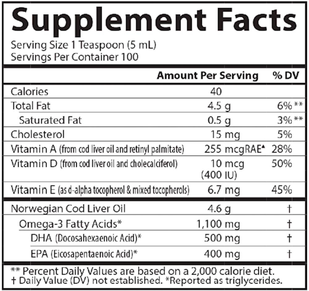 Cod Liver Oil Lemon
