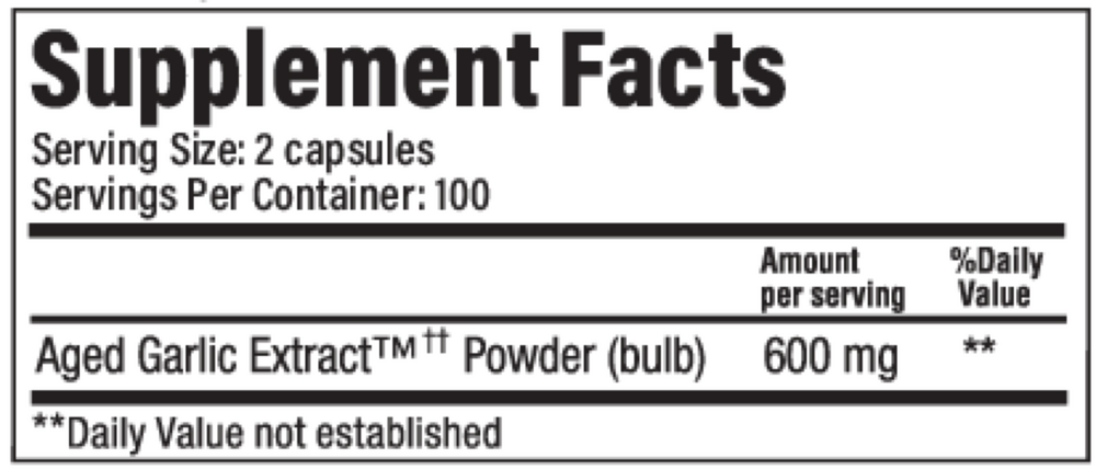 Kyolic Aged Garlic Extract Cardiovascular Formula 100