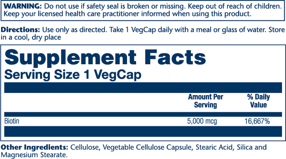 Biotin 5000 mcg Time Released