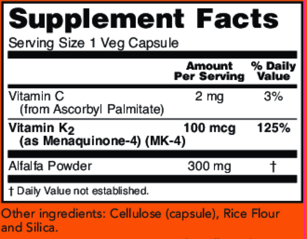 Vitamin K-2 100mcg