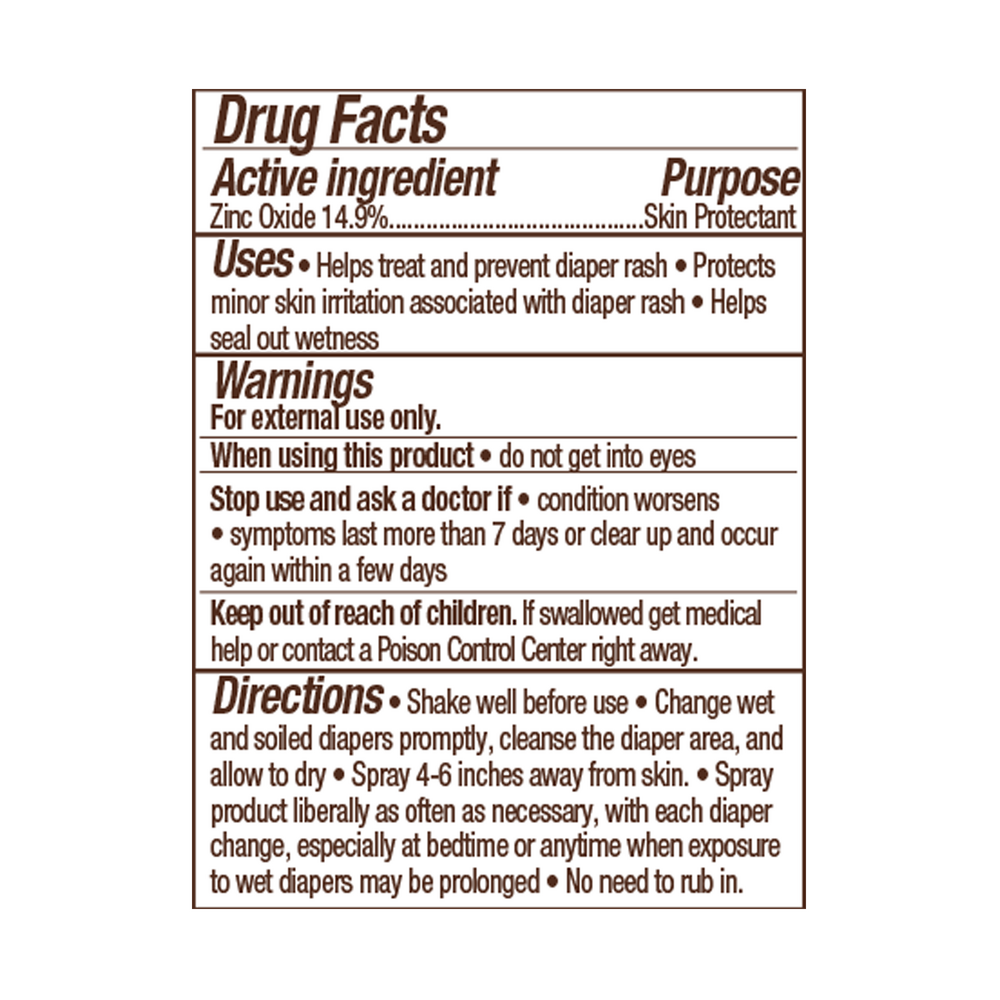 Sensitive Baby Fragrance-Free Diaper Rash Cream Spray