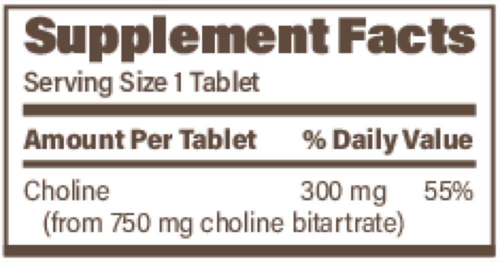 Sustained Release Choline SR 300mg