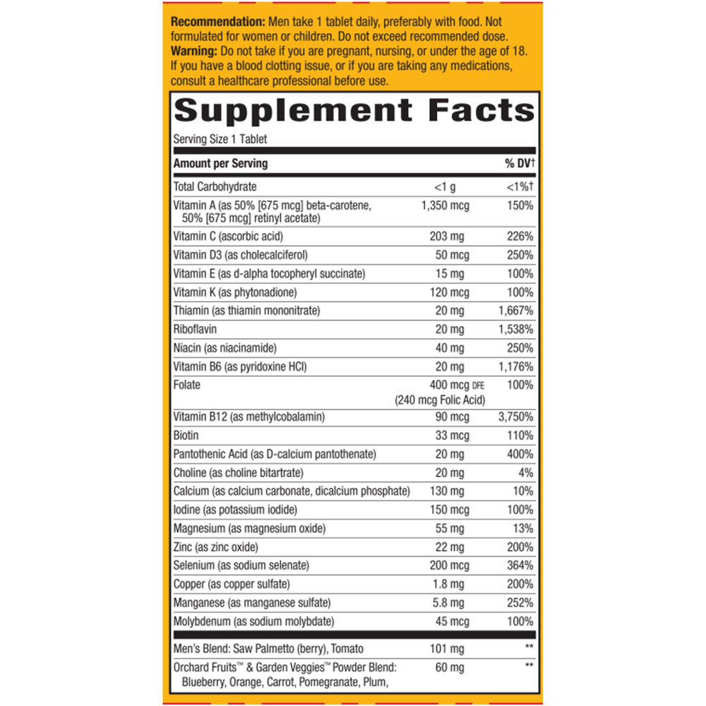 Alive! Once Daily Mens 50+ Multi (Ultra Potency)