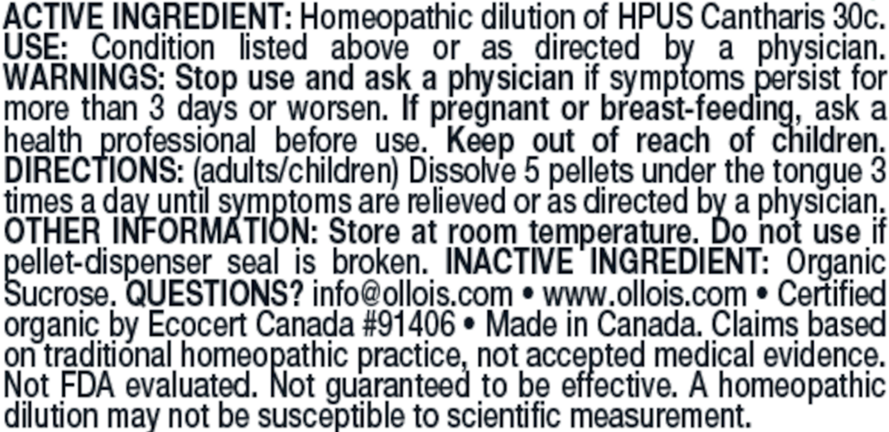 Olloïs Cantharis 30c Pellets, 80ct - Org