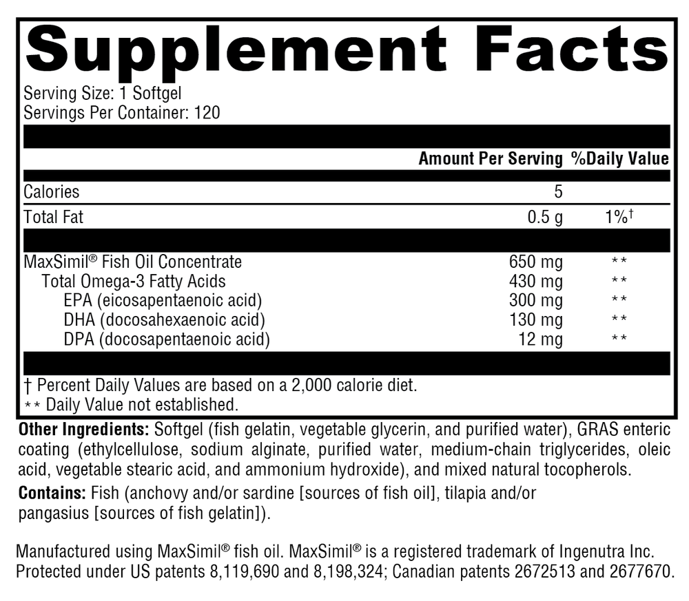 Omega MonoPure 650 EC Fish Oil